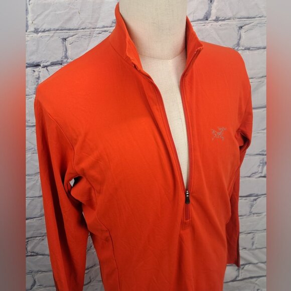 Arteryx Men's Half Zip Jacket 'Delta LT Zip' Orange Windbreaker Size Large - Picture 5 of 13
